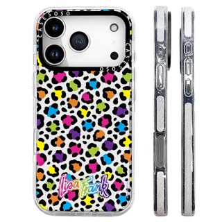 Lisa Frank® Vỏ sạc từ tính không dây Rainbow Leopard Tương thích cho IPhone 11 12 13 15 16 17 Pro Max 15Plus Vỏ Acrylic trong suốt Hộp cản trước chống sốc cứng
