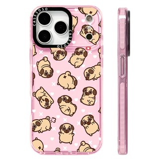 Ốp lưng Puglie hoạt hình dễ thương có màn hình tương thích cho IPhone 12 13 14 151617ProMax 12 13Mini Cover X XR XS Max Silicone Mềm Clear SE 2022 6 7 8 Plus 17AIR Vỏ Chống Sốc