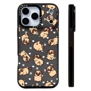Ốp lưng Puglie hoạt hình dễ thương có màn hình tương thích cho IPhone 12 13 14 151617ProMax 12 13Mini Cover X XR XS Max Silicone Mềm Clear SE 2022 6 7 8 Plus 17AIR Vỏ Chống Sốc