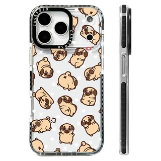 Ốp lưng Puglie hoạt hình dễ thương có màn hình tương thích cho IPhone 12 13 14 151617ProMax 12 13Mini Cover X XR XS Max Silicone Mềm Clear SE 2022 6 7 8 Plus 17AIR Vỏ Chống Sốc
