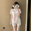 Bộ đồ ngủ nữ cotton mát dáng rộng in hình trái tim dễ thương【mới xuân hè 2026 – mặc nhà hay đi chơi】