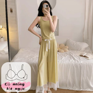 Bộ đồ ngủ nữ cotton mát / sợi lạnh dáng rộng áo ba lơ + quần đùi màu trơn【mới 2026 – mặc nhà hay đi chơi】
