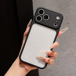 Ốp điện thoại acrylic màu đen trong suốt cao 2 trong 1 dành cho iPhone 11 12 13 14 15 16 17 Pro Max bao gồm tất cả vỏ chống rơi