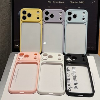 Ốp điện thoại acrylic màu đen trong suốt cao 2 trong 1 dành cho iPhone 11 12 13 14 15 16 17 Pro Max bao gồm tất cả vỏ chống rơi