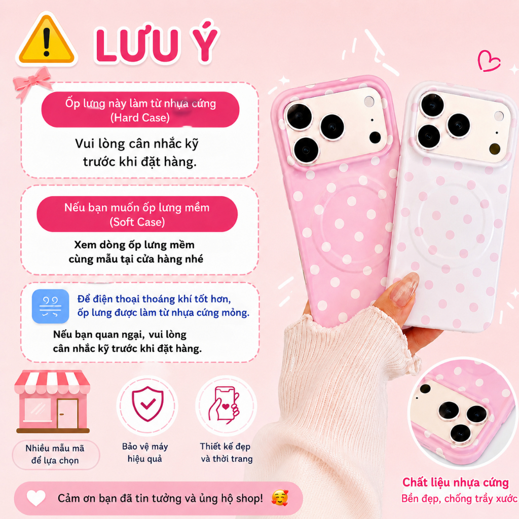 [Phim Mỏng Vỏ Cứng] Giá Đỡ Chấm Bi Màu Hồng Thích Hợp Cho 17 Vỏ Điện Thoại Apple 17promaxiPhone16 15 Vỏ Bảo Vệ Từ Tính Mềm 13 Ngôi Sao