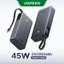 Sạc dự phòng UGREEN 45W, Bộ sạc di động 20.000mAh tích hợp cáp USB C, Pin sạc nhanh Powerbank cho Samsung iPhone 12-17 Pro Max
