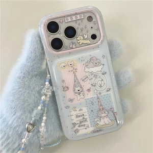 IPhone 17 Pro max Mũ nhọn họa tiết chó con TPU materia IMD xử lý Vỏ điện thoại