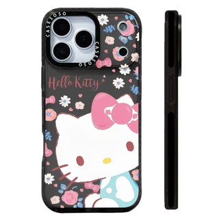 Ốp Hoa Hello Kitty Màu Hồng Dễ Thương Tương Thích Cho IPhone 12 13 14 15 16 17ProMax 12 13 Mini Cover X XR XS Max Silicone Mềm Trong Suốt SE 2022 6 7 8 Plus 17AIR Vỏ Chống Sốc