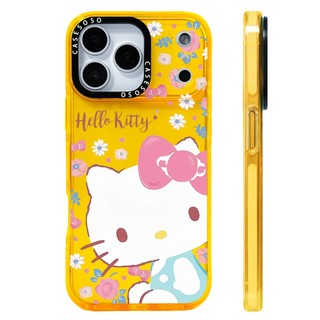 Ốp Hoa Hello Kitty Màu Hồng Dễ Thương Tương Thích Cho IPhone 12 13 14 15 16 17ProMax 12 13 Mini Cover X XR XS Max Silicone Mềm Trong Suốt SE 2022 6 7 8 Plus 17AIR Vỏ Chống Sốc