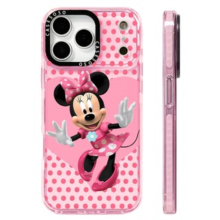 Ốp Lưng Chuột Minnie Điểm Sóng Màu Hồng Hoạt Hình Tương Thích Cho IPhone 12 13 14 15 16 17 Pro Max12 13 Mini Cover X XR XS Max Silicone Mềm Clear SE 2022 6 7 8Plus 17 AIR Vỏ Chống Sốc