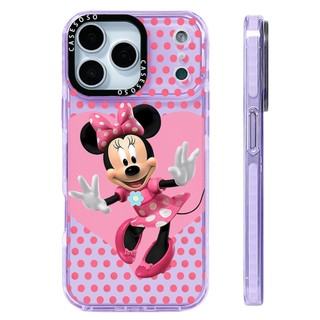 Ốp Lưng Chuột Minnie Điểm Sóng Màu Hồng Hoạt Hình Tương Thích Cho IPhone 12 13 14 15 16 17 Pro Max12 13 Mini Cover X XR XS Max Silicone Mềm Clear SE 2022 6 7 8Plus 17 AIR Vỏ Chống Sốc