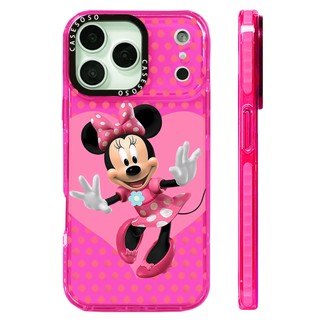 Ốp Lưng Chuột Minnie Điểm Sóng Màu Hồng Hoạt Hình Tương Thích Cho IPhone 12 13 14 15 16 17 Pro Max12 13 Mini Cover X XR XS Max Silicone Mềm Clear SE 2022 6 7 8Plus 17 AIR Vỏ Chống Sốc