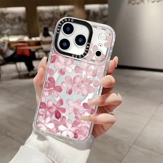 Retro Màu Hồng Cánh Hoa Tranh Sạc Từ Tính Không Dây Tương Thích Cho IPhone11 12 13 14 15 16 Pro Max Cover 16PLUS Silicon Mềm Trong Suốt Ốp Lưng Chống Sốc