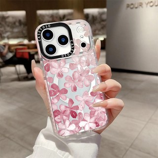 Retro Màu Hồng Cánh Hoa Tranh Sạc Từ Tính Không Dây Tương Thích Cho IPhone11 12 13 14 15 16 Pro Max Cover 16PLUS Silicon Mềm Trong Suốt Ốp Lưng Chống Sốc