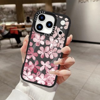 Retro Màu Hồng Cánh Hoa Tranh Sạc Từ Tính Không Dây Tương Thích Cho IPhone11 12 13 14 15 16 Pro Max Cover 16PLUS Silicon Mềm Trong Suốt Ốp Lưng Chống Sốc