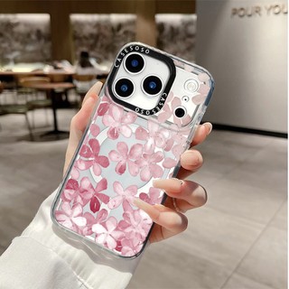 Retro Màu Hồng Cánh Hoa Tranh Sạc Từ Tính Không Dây Tương Thích Cho IPhone11 12 13 14 15 16 Pro Max Cover 16PLUS Silicon Mềm Trong Suốt Ốp Lưng Chống Sốc