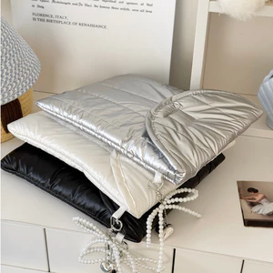 Túi bảo vệ máy tính 16"&bảng 11" vải mềm bóng khóa cài đơn sắc chống sốc bụi kèm nơ tiện du lịch nhà