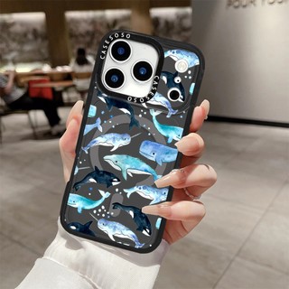 Vỏ sạc từ tính không dây hình cá voi có màn hình tương thích cho IPhone11 12 13 14 15 16 Pro Max Cover 15 16 PLUS Vỏ silicon mềm trong suốt chống sốc