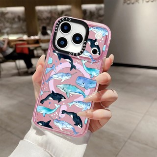Vỏ sạc từ tính không dây hình cá voi có màn hình tương thích cho IPhone11 12 13 14 15 16 Pro Max Cover 15 16 PLUS Vỏ silicon mềm trong suốt chống sốc