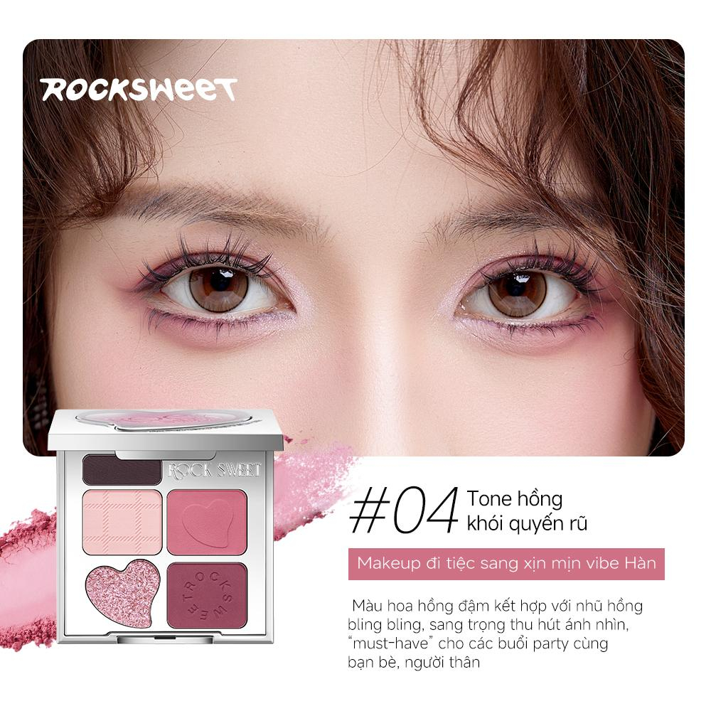 Bảng phấn mắt RockSweet RS 5g, Bảng Highlight và đường viền, Bảng phấn mắt trang điểm