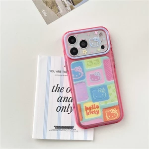 Ốp điện thoại Acrylic materia họa tiết mèo khối màu cho iPhone 17 Pro max