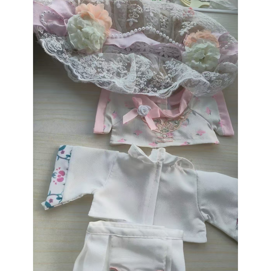 20cm Cotton Búp Bê Quần Áo Bé Bộ Quần Áo Búp Bê Búp Bê Thay Thế Đầm Quà Tặng Mới Cổ Quần Áo Bé 4.16