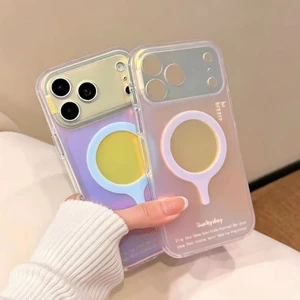 【 Ốp lưng cứng đổi màu bằng Laser 】 tương thích cho iPhone 14 pro max 15 pro max 16 pro max 17 pro max