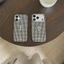 IPhone 17 Pro max Họa tiết ca rô màu đen trắng TPU materia IMD xử lý Vỏ điện thoại