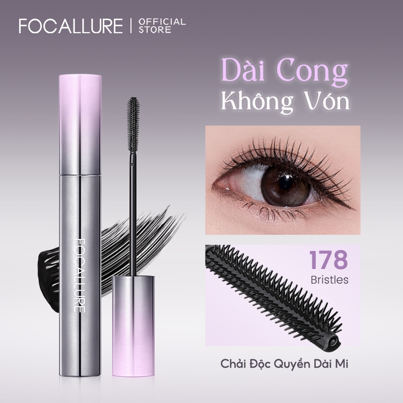 FOCALLURE Kéo Dài Lên Chống Thấm Nước Kéo Dài Mascara Nâng Dài Xác Định Mi Clump Miễn Phí Bằng Sáng Chế Bàn Chải Chống Mờ Chuyển