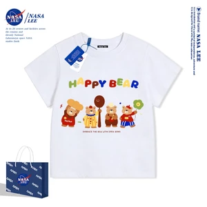 Áo thun cotton bé trai bé gái thương hiệu NASA họa tiết gấu Teddy đáng yêu