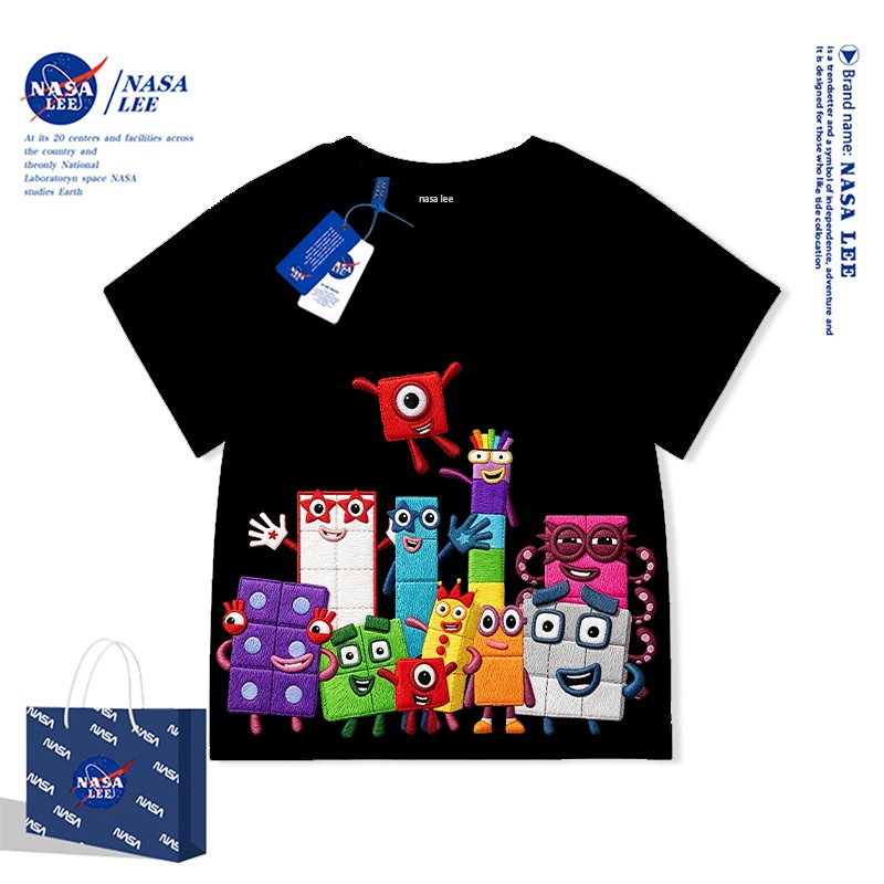 Áo thun cotton bé trai NASA LEE phong cách quái vật ngầu chất thời trang