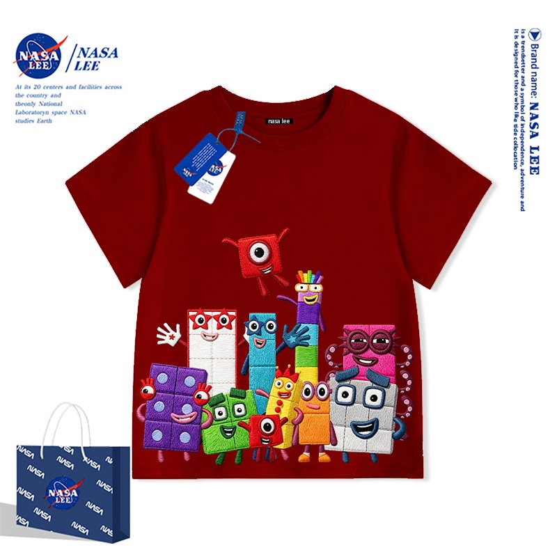 Áo thun cotton bé trai NASA LEE phong cách quái vật ngầu chất thời trang