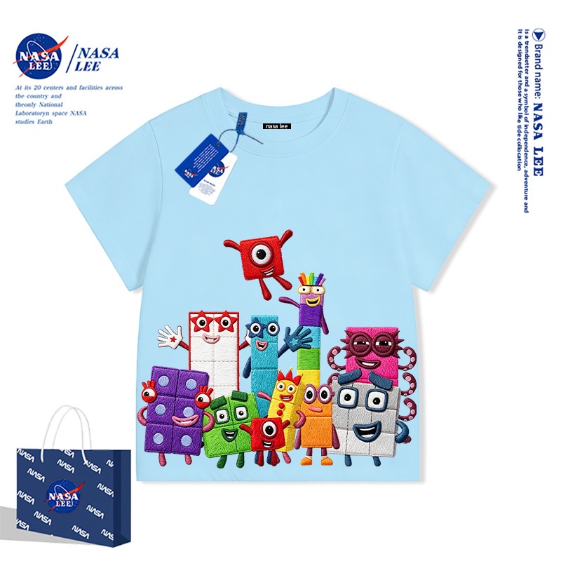 Áo thun cotton bé trai NASA LEE phong cách quái vật ngầu chất thời trang