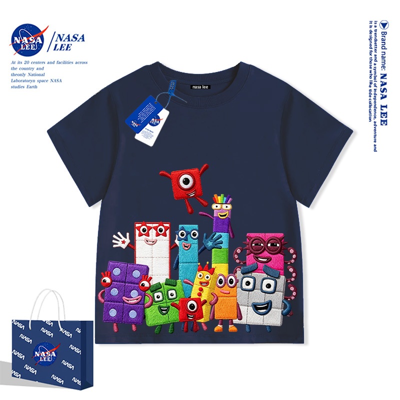 Áo thun cotton bé trai NASA LEE phong cách quái vật ngầu chất thời trang
