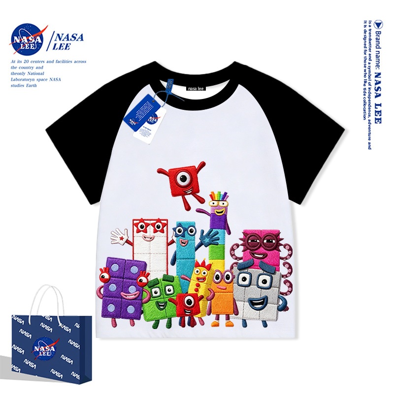 Áo thun cotton bé trai NASA LEE phong cách quái vật ngầu chất thời trang