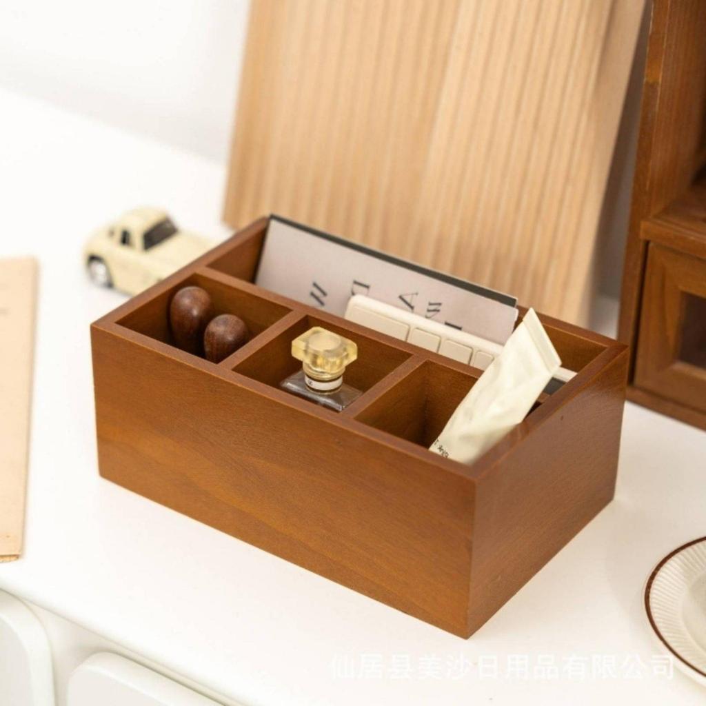 Bàn Làm Việc Bằng Gỗ Chắc Chắn Retro 4 Ngăn Sắp Xếp Thiết Kế Nhỏ Gọn Vintage Cho Nữ, Văn Phòng, Vanity