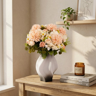 Hoa Hồng Nhân Tạo Hydrangea Dahlia Bó Hoa Hỗn Hợp Nhà Trang Trí Đám Cưới Lụa Hoa Giả Bàn Trung Tâm Tiệc Văn Phòng Vườn Vintage Thẩm Mỹ Ins Phong Cách Bắc Âu DIY Quà Tặng