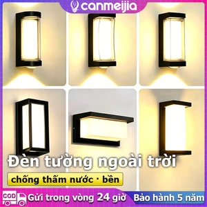 CANMEIJIA Đèn tường LED 25W hiện đại tối giản, chống nước, ánh sáng ấm 3200K, dùng trong/ngoài trời, kín hoàn toàn