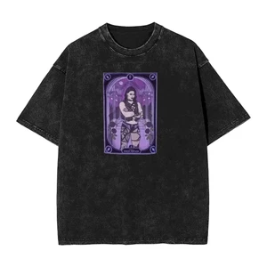 Rhea Ripley Merch Áo thun Cotton nguyên chất giặt thời trang dành cho nam