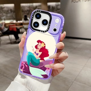 Phim Hoạt Hình Nàng Tiên Cá Ariel Cô Gái Vỏ Sạc Từ Tính Không Dây Tương Thích Cho IPhone11 12 13 14 15 16 Pro Max Cover 16 PLUS Silicon Mềm Trong Suốt Ốp Lưng Chống Sốc