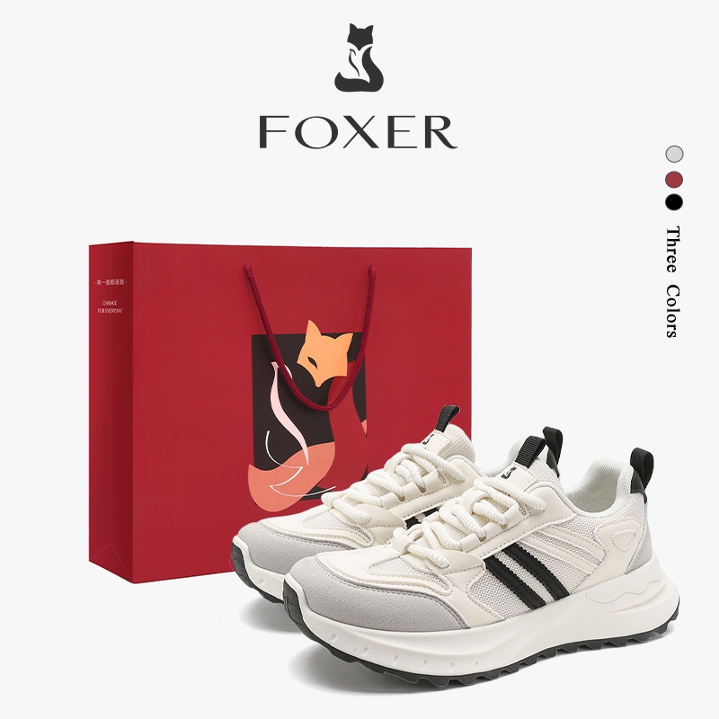 FOXER Giày Thể Thao Nữ Lưới Thoáng Khí Đế Dày Thoải Mái Thời Trang Bạc Giày Thường Ngày