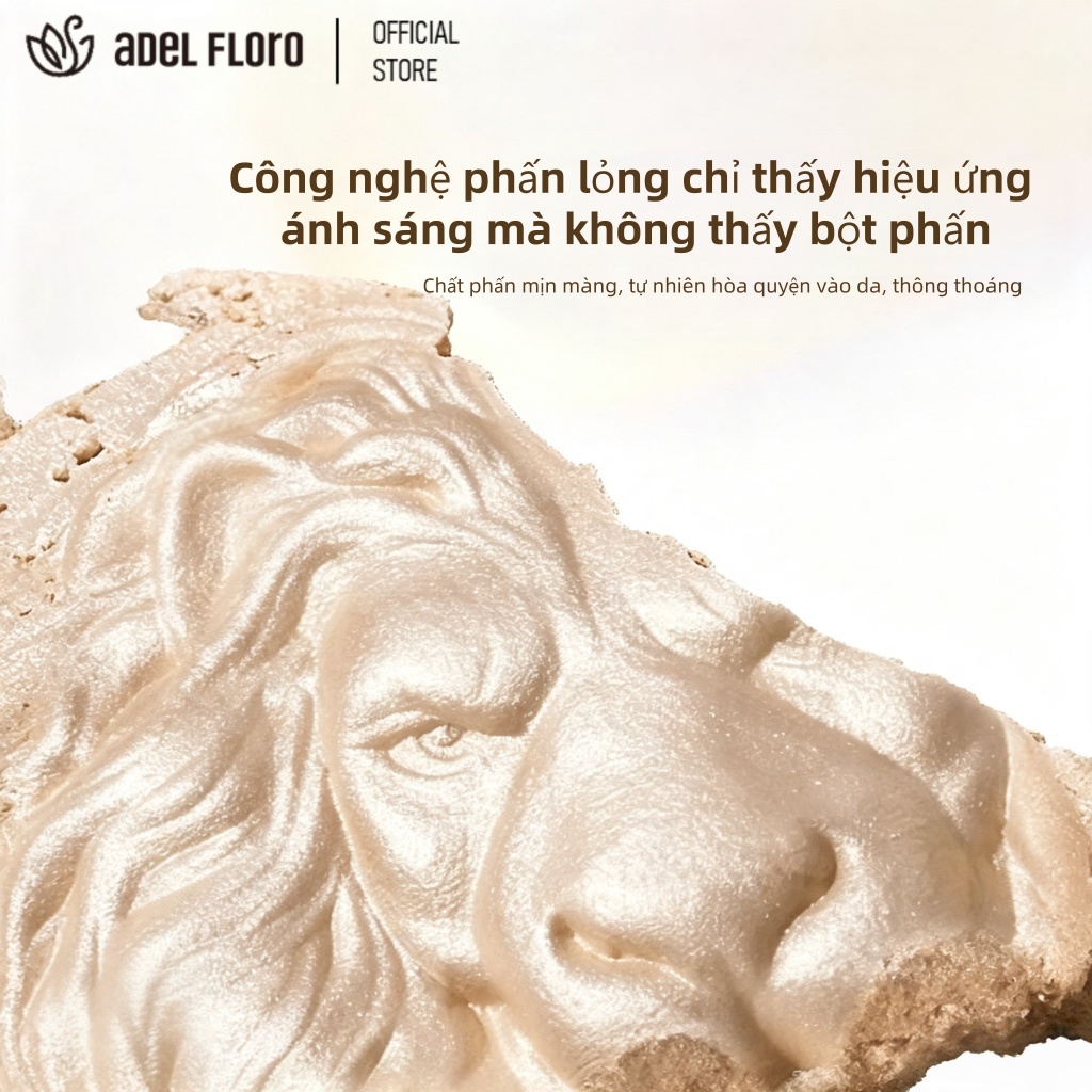 【Adel Floro】Phấn Bắt Sáng Hình Sư Tử - Chất Mềm Mịn, Nhũ Bùng Sáng, Tạo Khối Gò Má, Long Lanh