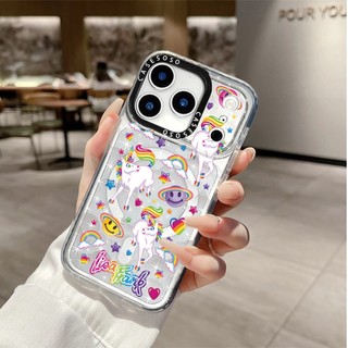 Ốp Sạc Từ Tính Không Dây Lisa Frank Ins Unicorn Tương Thích Cho IPhone 12 13 14 15 16 17 Pro Max Cover 16E 17AIR Silicon Mềm Trong Suốt Ốp Lưng Chống Sốc