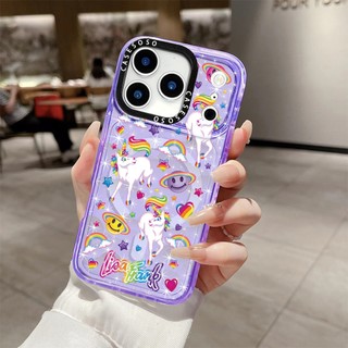 Ốp Sạc Từ Tính Không Dây Lisa Frank Ins Unicorn Tương Thích Cho IPhone 12 13 14 15 16 17 Pro Max Cover 16E 17AIR Silicon Mềm Trong Suốt Ốp Lưng Chống Sốc