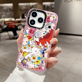 Takashi Murakami Sunflower Skeleton Ốp Lưng Sạc Từ Tính Không Dây Tương Thích Cho IPhone 12 13 14 15 16 17Pro Max Cover 16E 17AIR Silicon Mềm Trong Suốt Ốp Lưng Chống Sốc