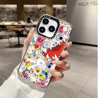 Takashi Murakami Sunflower Skeleton Ốp Lưng Sạc Từ Tính Không Dây Tương Thích Cho IPhone 12 13 14 15 16 17Pro Max Cover 16E 17AIR Silicon Mềm Trong Suốt Ốp Lưng Chống Sốc