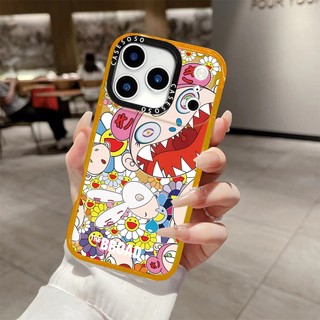 Takashi Murakami Sunflower Skeleton Ốp Lưng Sạc Từ Tính Không Dây Tương Thích Cho IPhone 12 13 14 15 16 17Pro Max Cover 16E 17AIR Silicon Mềm Trong Suốt Ốp Lưng Chống Sốc