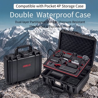 Dành Cho DJI Osmo Pocket 4 Pro Hộp Chống Cháy Nổ Túi Bảo Quản An Toàn TSA Khóa Mật Khẩu Chống Nước Hai Lớp Di Động Hộp Đựng Túi 4P Phụ Kiện