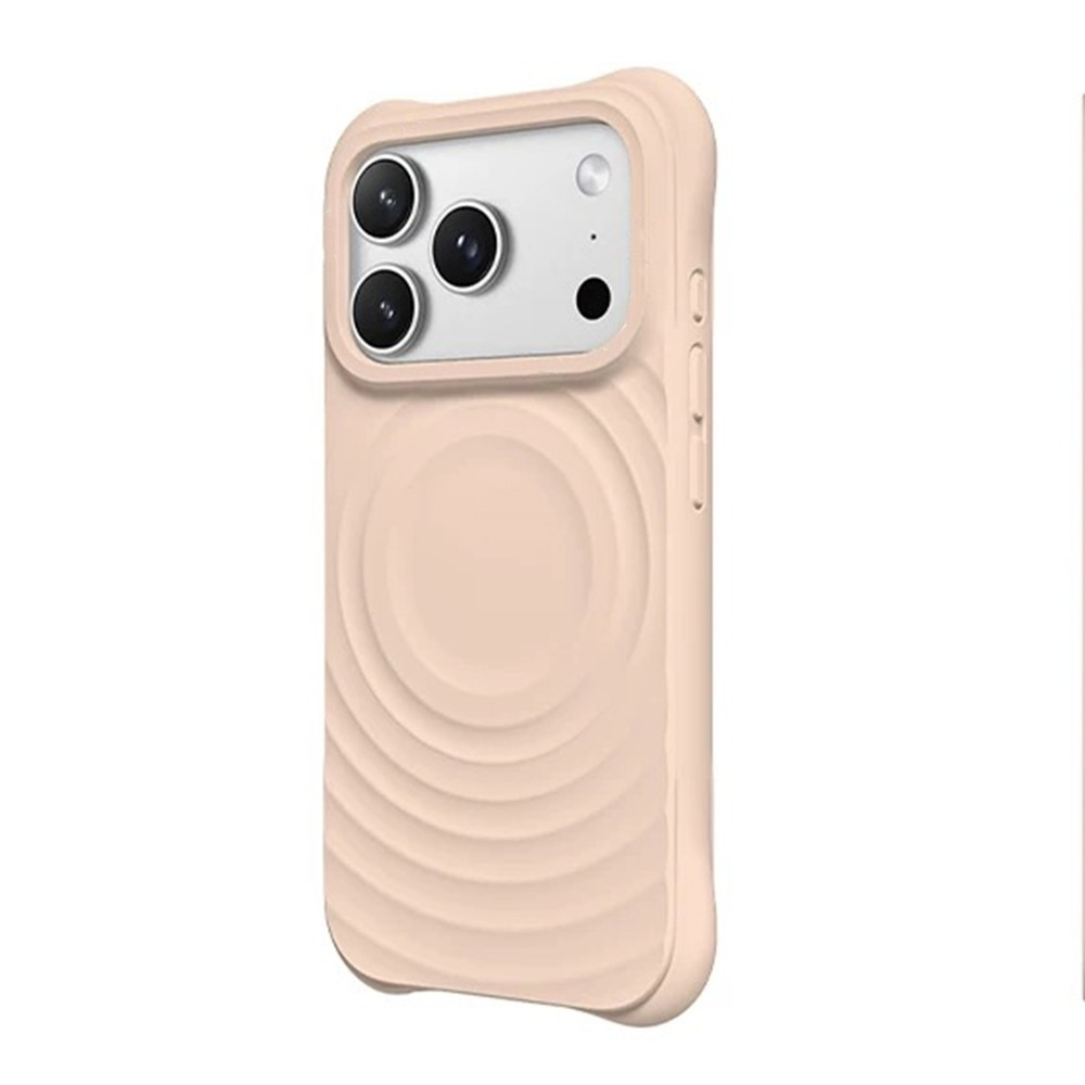 Nâng cấp từ tính Ripple Đen Cherry Blossom Màu hồng Vỏ điện thoại silicon lỏng cho iPhone 17 Pro Max 16 15 14 13 12 11 Vỏ bảo vệ chống sốc có thể sạc lại