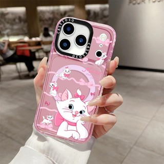 Ốp Sạc Từ Tính Không Dây Tương Thích Cho IPhone 17 Pro Max Cover Marie Pink Fantasry Mèo Dễ Thương 17 Pro Silicone Mềm Trong Suốt Cản 17 Vỏ Chống Sốc Không Khí